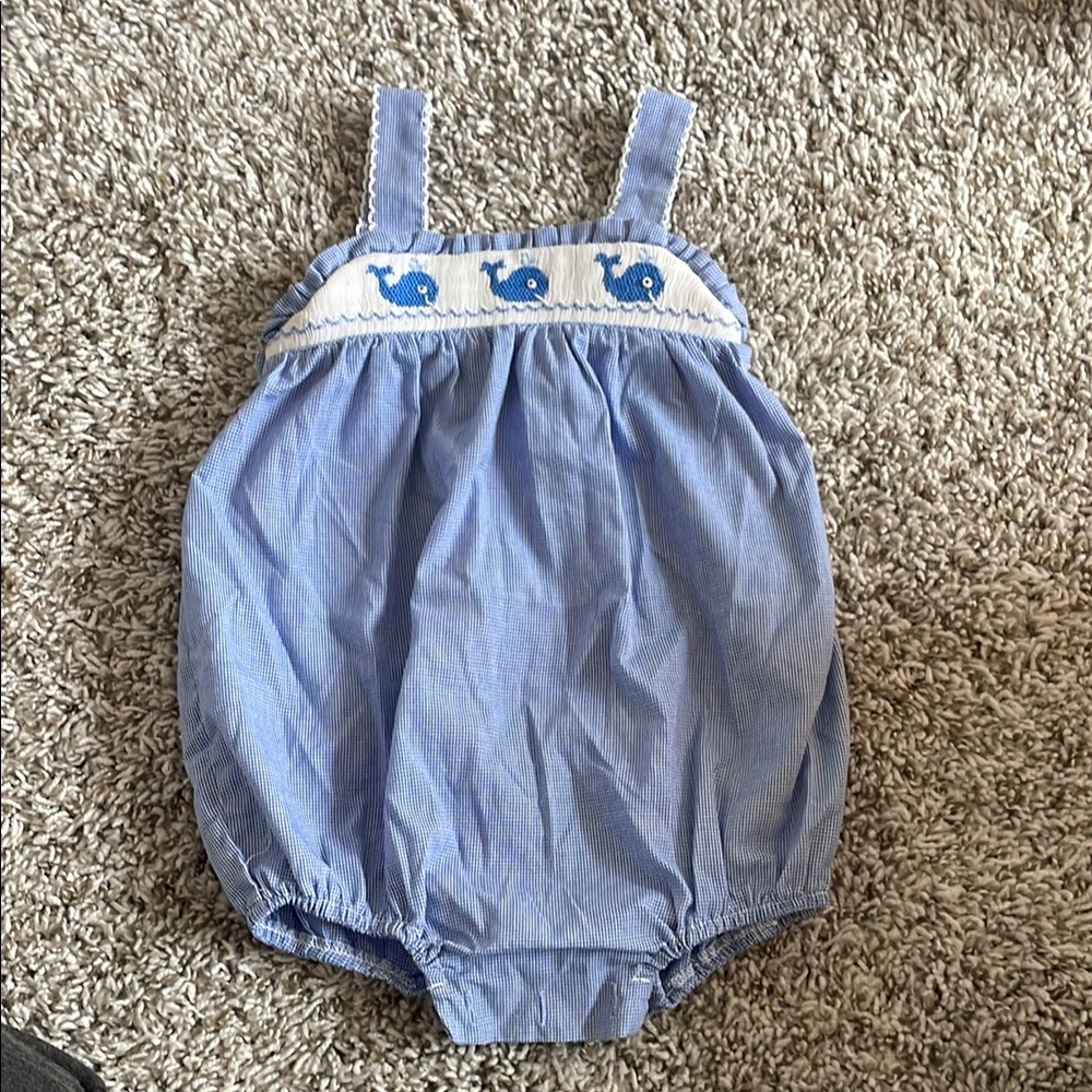 Blue Whale Embroidered Kids Bodysuit